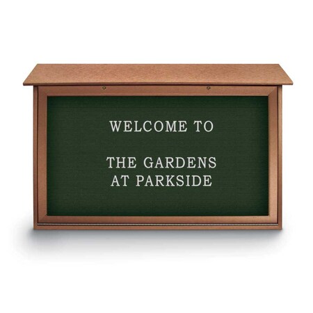 United Visual Products Indoor Enclosed Combo Board, 48"x36", White Frame/Black Porc & Burgundy UVCB4836W-BLKPORC-DBURGU